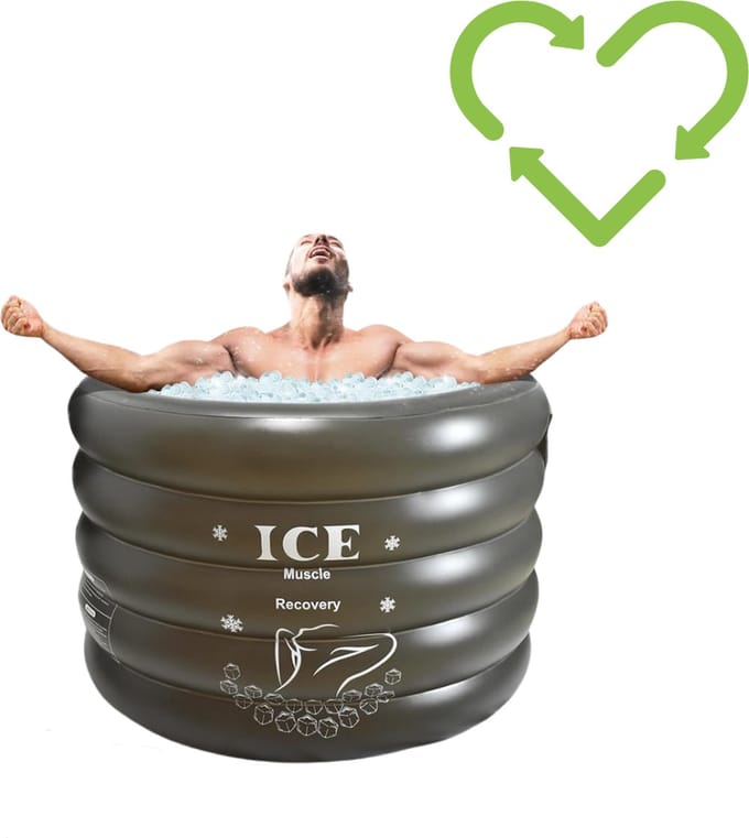 Thuys - IJsbad - Ice Bath - Zitbad Duurzaam - Dompelbad Opvouwbaar - Grijs - Extra Stevig