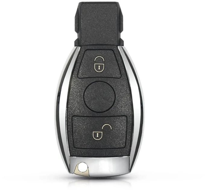 XEOD Autosleutelbehuizing - sleutelbehuizing auto - sleutel - Autosleutel / Geschikt voor: Mercedes 2 Knops smart sleutel