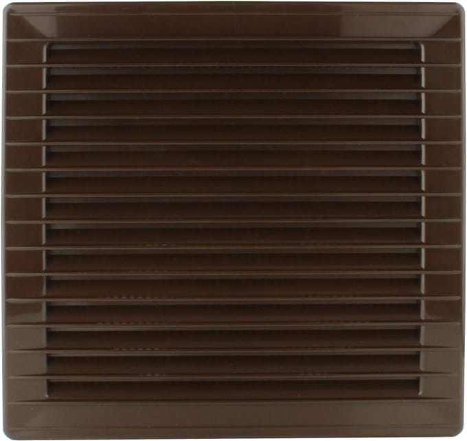 Ventilatierooster - Afsluitrooster - Ventilatie Binnen - Insectenbescherming - Ø 125 mm - bruin