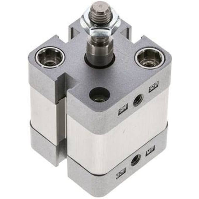 ISO 21287 Compacte Dubbelwerkende Cilinder 25-10mm - Magnetisch - Mannelijke Stang