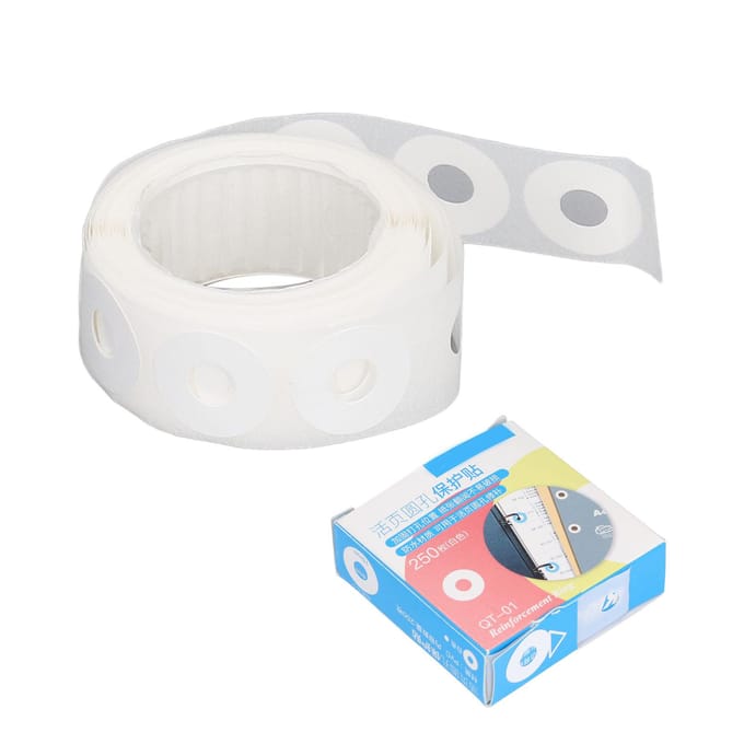 Autocollants de renforcement de perforation de trou Production de bricolage PVC imperméable à l'eau Renfort d'opération simple blanc