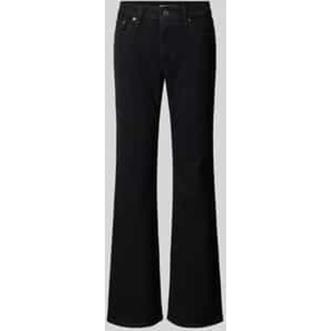 Low waist bootcut jeans van katoenmix