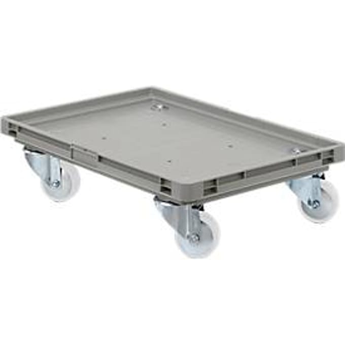 Roll-Fix, kunststof wielen, grijs, 600 x 400 x 125 mm