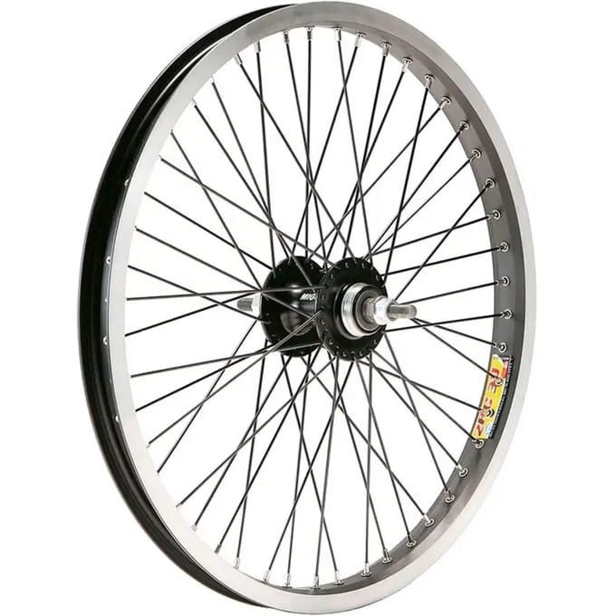 Achterwiel bmx 36 spaken as 9.5 aluminium Gurpil