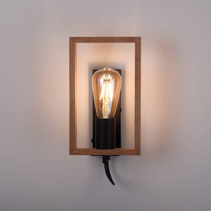 JUST LIGHT. GmbH Wandlamp Frame van hout