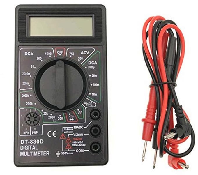 Digitale Multimeter met LCD Scherm - Voltmeter & Ampèremeter voor AC/DC Metingen