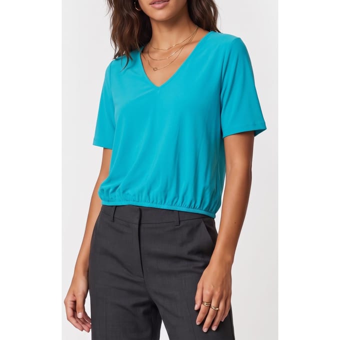 Studio Anneloes Vicky Shirt Turquoise Größe: S | Blusen Outlet | Damen | Cyan