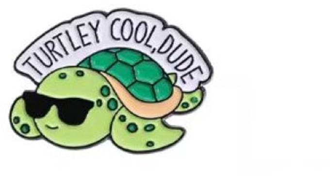 Pin Broche - enamel pin - kledingspeld - Cool turtle schildpad