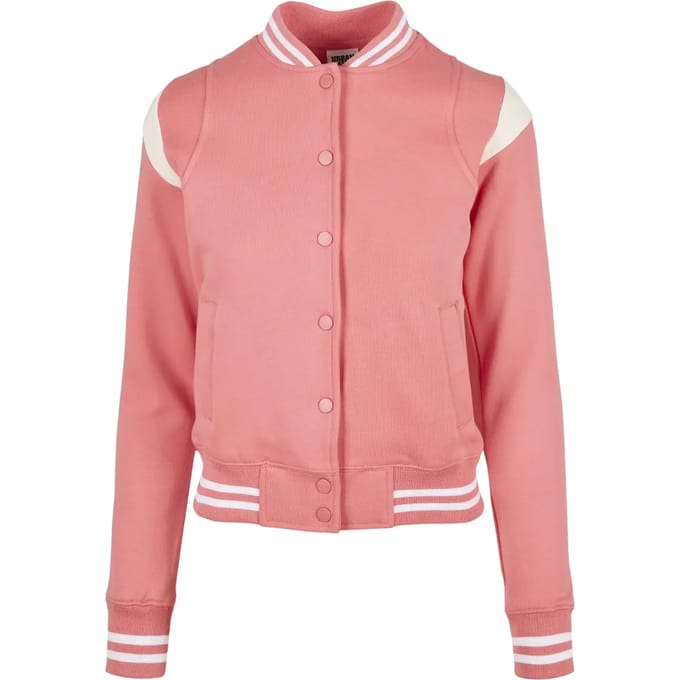Urban Classics - Inset Sweat College jacket - M - Roze