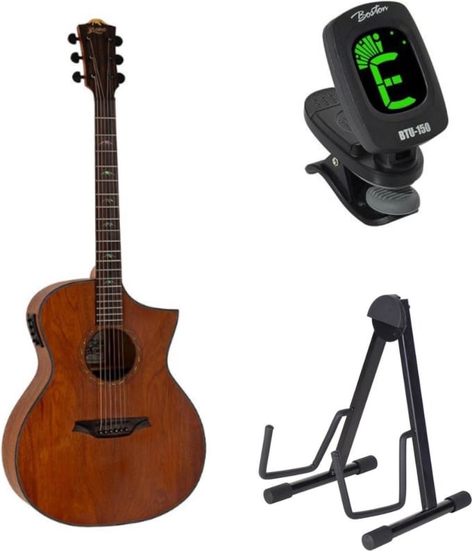 Bromo BAT4MCE Auditorium Massief Bovenblad Elektro-Akoestische Gitaar Satijn
