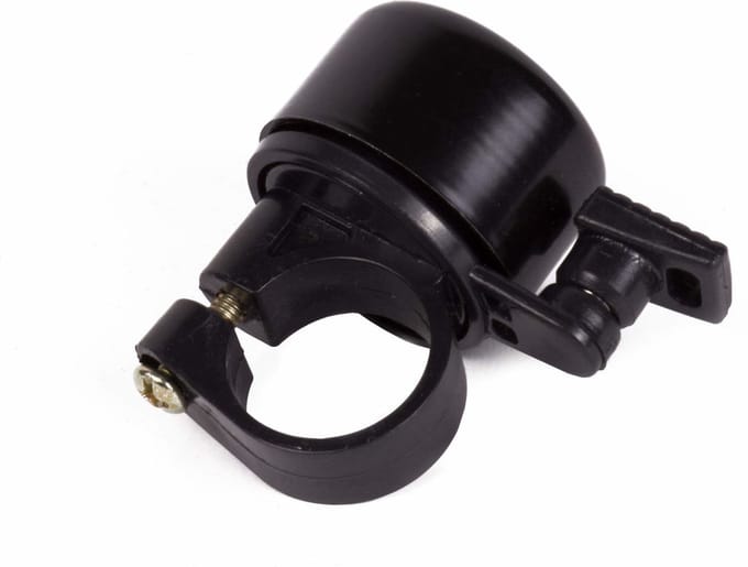Benson Compacte fietsbel - Strak design - Zwart - 35 mm breed - Inclusief montagemateriaal