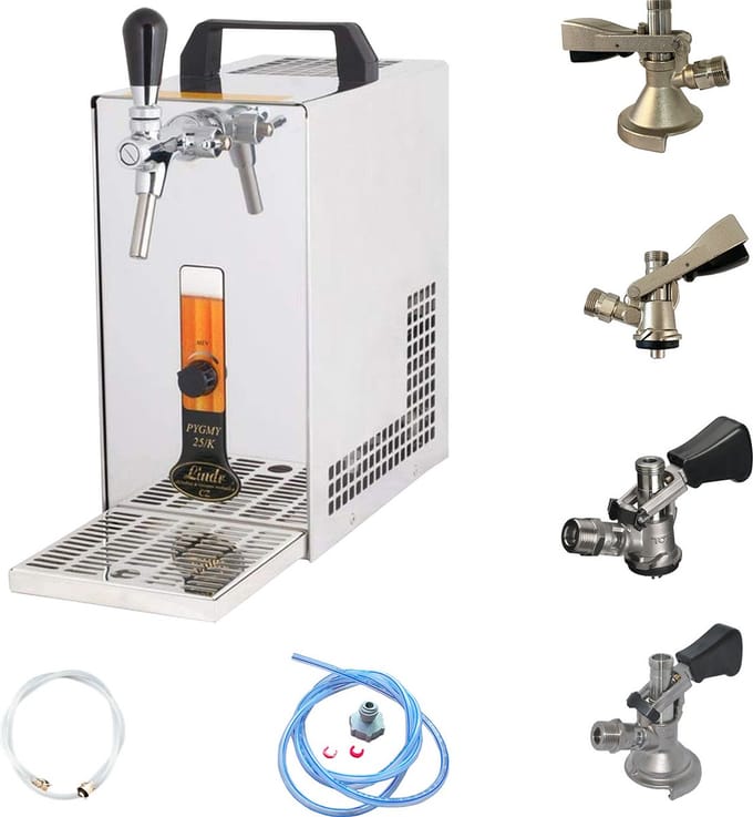 Ensemble complet Tireuse a biere avec pompe à membrane - PYGMY 25/K, machine a biere, pompe a biere 1 ligne, 35 litres/h, profession