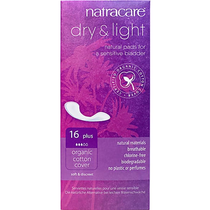 Natracare Dry & Light Incontinentie pads - Plus