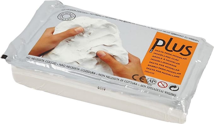 Klei - Zelfhardende Klei - Wit - DIY, Kleien - 1000gr - 12 stuks