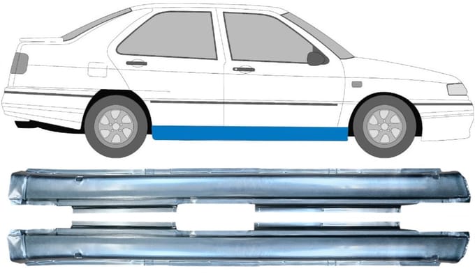 Volledige dorpel voor Seat Toledo I 1991-1999 / Links + Rechts / Set