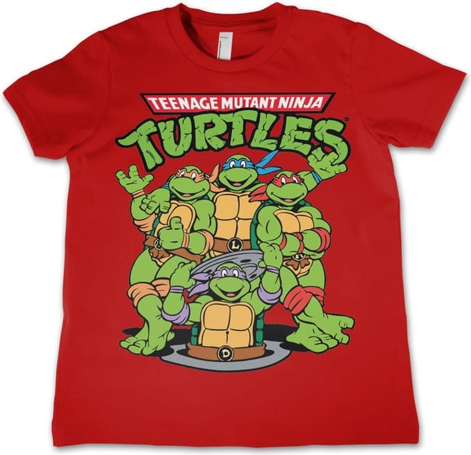 TMNT - T-Shirt KIDS TMNT Group - Red (8 Years)