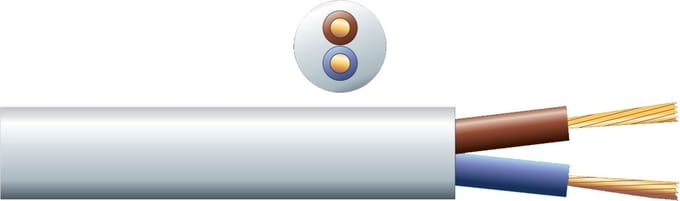 PD Connex 100V luidsprekerkabel 2x 1.5mm² 15A - Wit - 100 meter rol