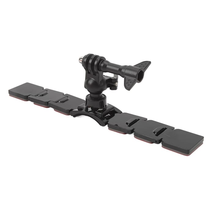 Motorhelm Kinbevestiging voor Actiecamera 3 Secties Afneembaar Dubbelzijdig Zelfklevend 360 black