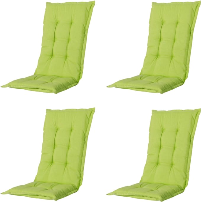 Madison - Tuinstoelkussen Lage Rug Panama lime - Ca. 105x50 cm - Set van 4