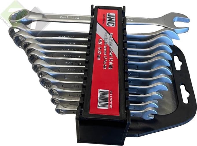 Steekringsleutel set, 12 delig, JMC, 6 tot15, 17, 19 en 22mm