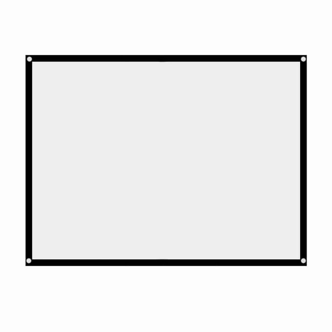 1 stuks Draagbaar Opvouwbaar Kreukvrij Wit Projector Gordijn Projectiescherm 4:3 (60inch)