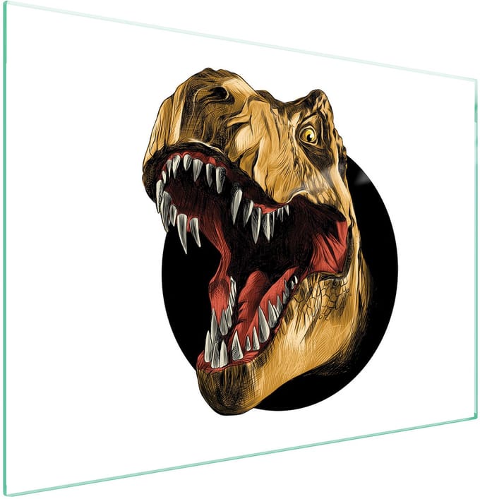 TMK ArtDeko - Snijplank - 70x52 cm - Dinozaur - Glas - Beschermend