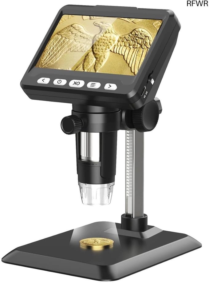 RFWR® Digitale Microscoop met 4,3 Inch Scherm en 1000X Vergroting
