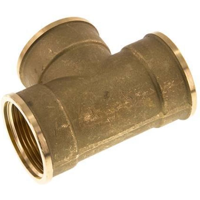 G 1 1/4'' Messing T-stuk 16 Bar - FL3T-F-B-114G