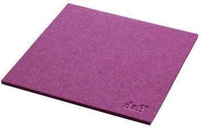 Daff Onderzetter - Vilt - Vierkant - 20 x 20 cm - Mallow mel. - Grijs