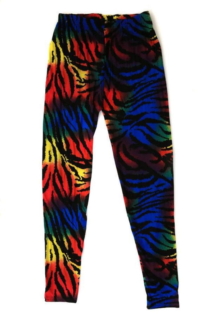 Legging Tijger - Multicolor - Volwassenen - One Size Elastisch