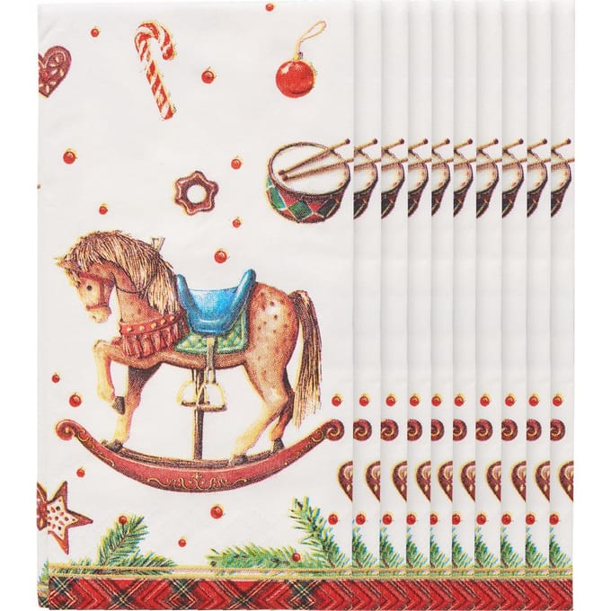 Papieren zakdoeken  "Classic Rocking Horse"