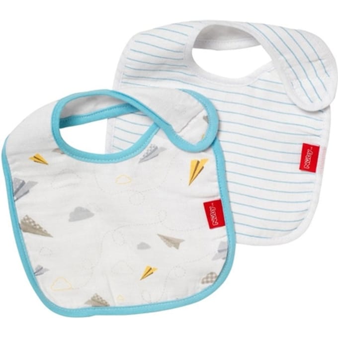 Nuby Muslin Snug n' Dry Slabbetjes - 2 pak