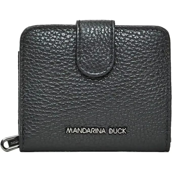 MANDARINA DUCK Leren kaarthoes Mellow Leather Card Case Nero zwart