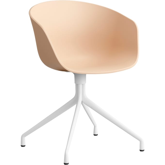 HAY About a Chair AAC 20 - pale peach 2.0 - wit - Standaard glijders kunststof