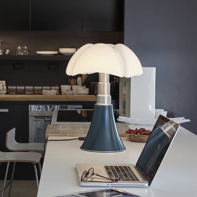 Martinelli Luce Pipistrello 1965 Tafellamp Medium Blauw Groen