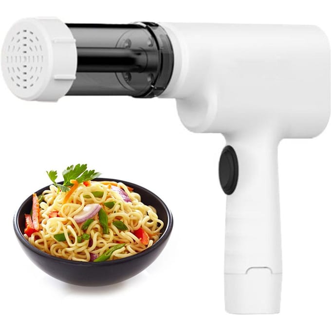 Noodle Maker Home Kleine elektrische 45W 1500mAh draagbare handheld noodlepers pastaworstvulling US Plug wit