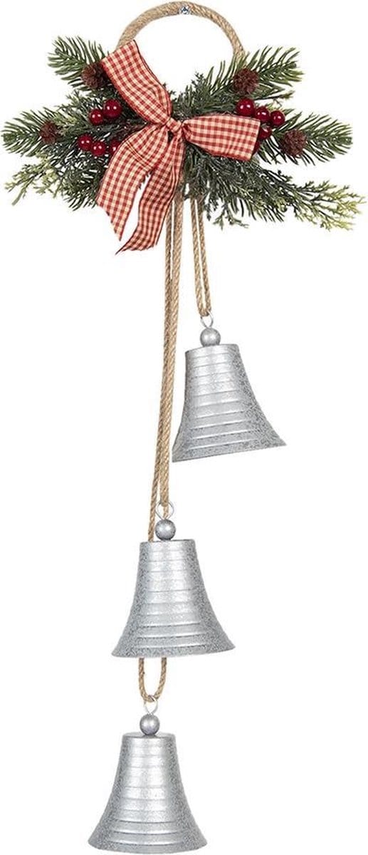 Clayre & Eef Decoratie Hanger 23*8*53 cm Grijs Ijzer Kersthanger