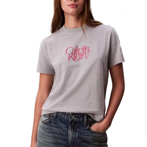 T-shirt Korte Mouw Calvin Klein Jeans Ss Fitted Script Calvin