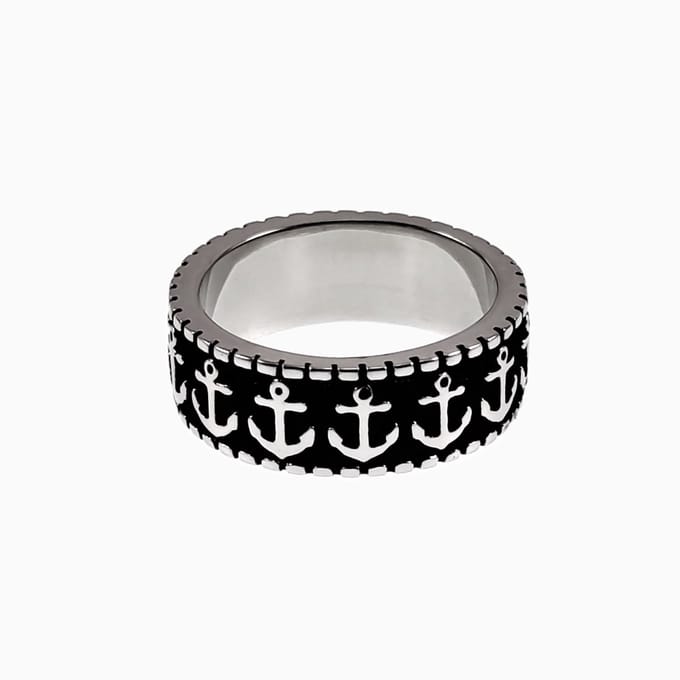 Ring Heren - Roestvrij Staal - Matrozenring - Ring met Ankers