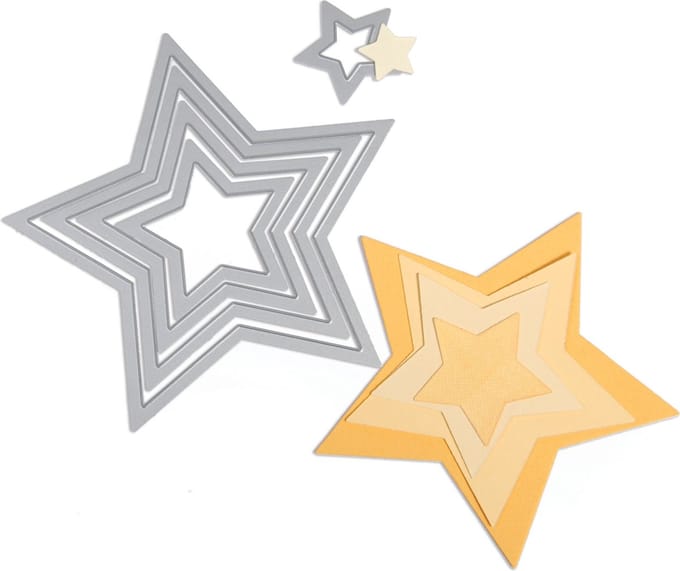 Sizzix Framelits Die Set Sterren, 5 stuks