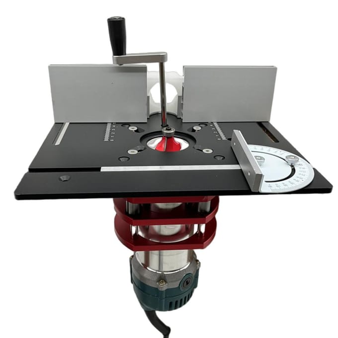 Set van 3 freestafelinzetplaten aluminiumlegering houtfrees flipboard-trimmachine Flip-Board Only goud