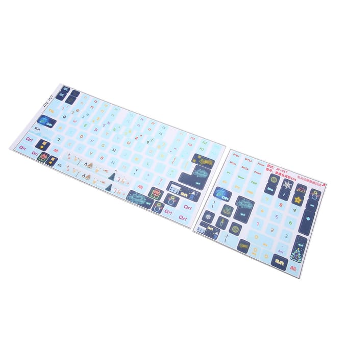Autocollants de clavier PVC Style Dessin Animé DIY Décoratifs Autocollants de Touches pour Ordinateur de Bureau Général 84 white