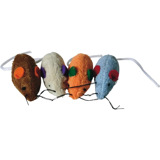 Pluche speelgoed voor katten poolmuis + kattenkruid Martin Sellier (x4)