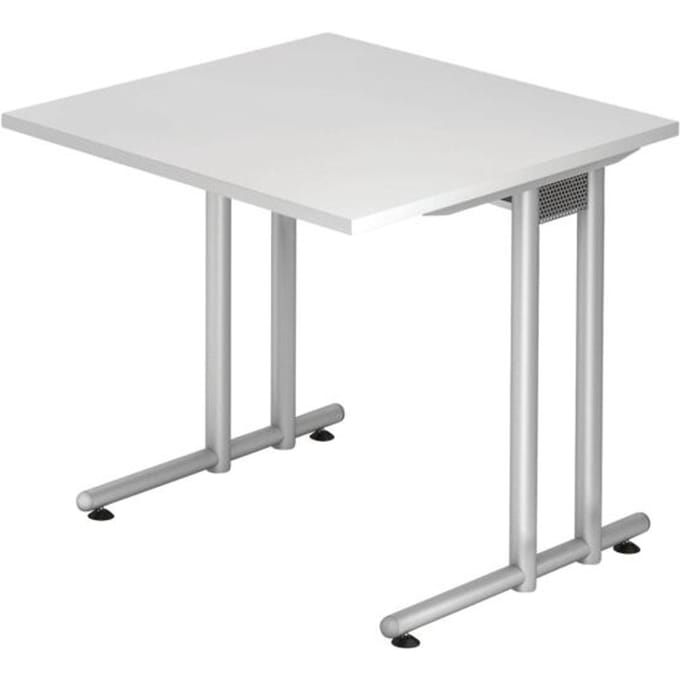 NANO 8 S | Bureau - 80 x 80 Wit/Zilver