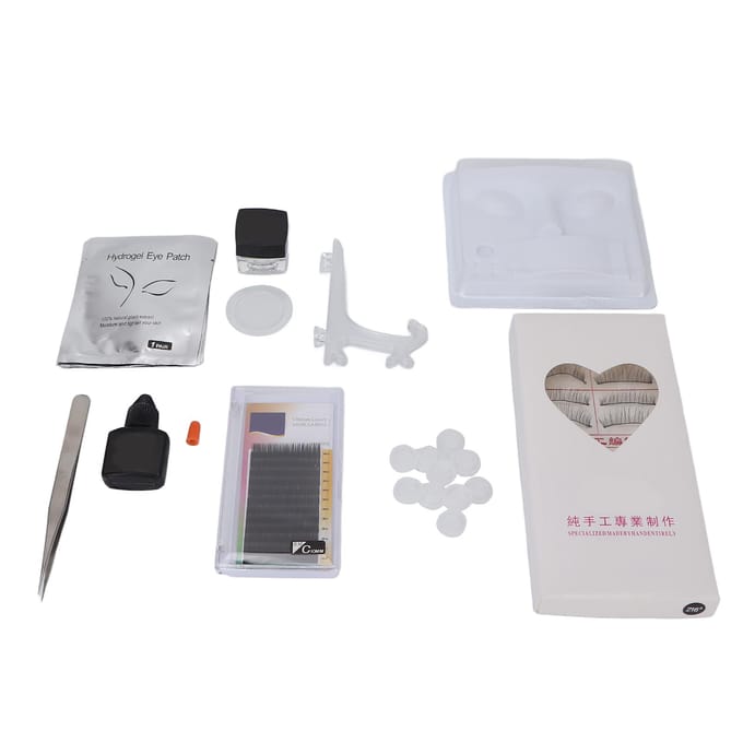 10 stuks Valse Extensions Wimper Set Wimper Oefenset voor Make-up Training Wimpers white