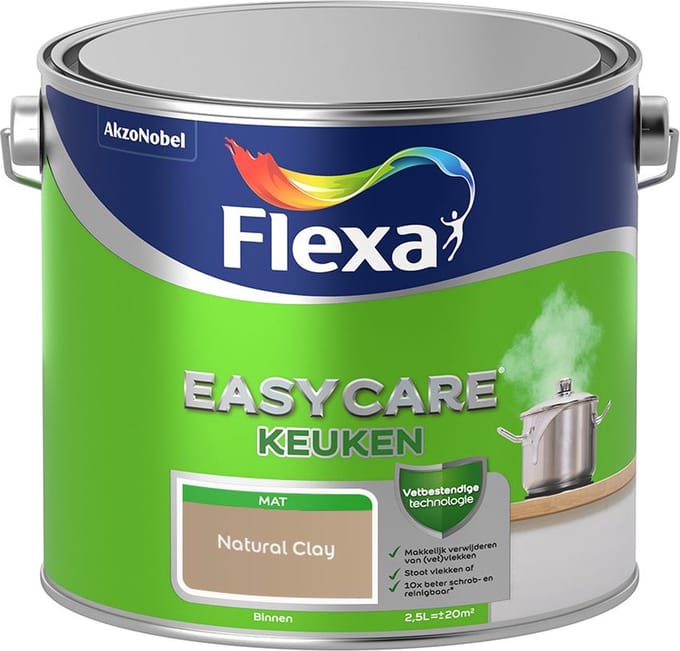 Flexa - Easycare Keuken - Natural Clay - Mengverf - 2,5 L