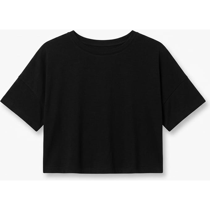 Viscose T-shirt ZWART