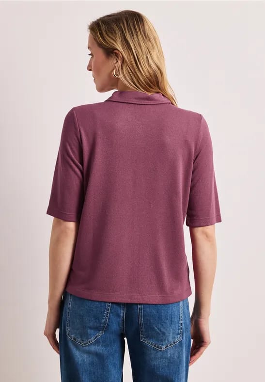 Shirt met korte mouwen en knoopsluiting