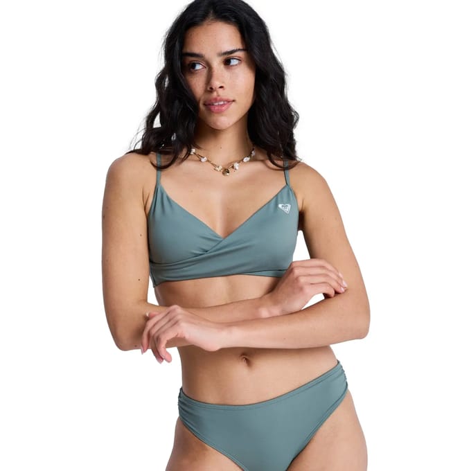Roxy Essentials Sd Wrap Bralette Bikinitop Grijs L Vrouw