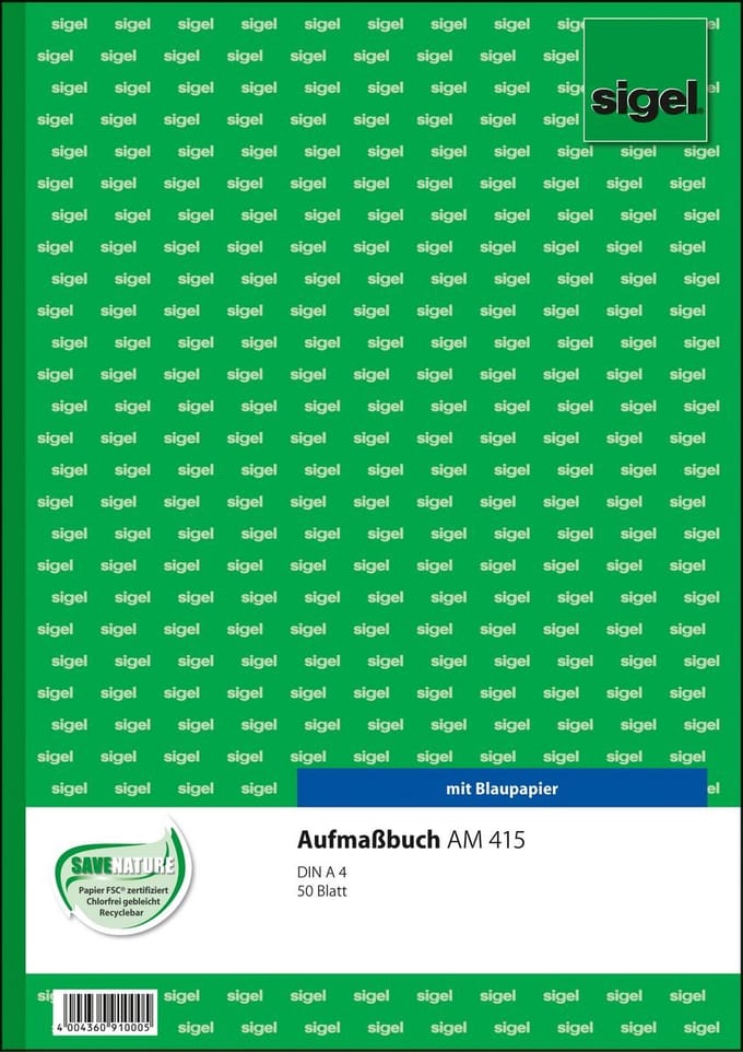 AM415 - 50 sheets - A4 - Green - White